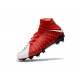 Chaussure de Neymar Nike Hypervenom Phantom DF FG Pour Homme Rouge Blanc