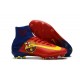 2017 Chaussures de Football Nike Mercurial Superfly V FG - Barcelona FC Bleu Rouge Jaune