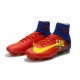 2017 Chaussures de Football Nike Mercurial Superfly V FG - Barcelona FC Bleu Rouge Jaune