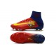 2017 Chaussures de Football Nike Mercurial Superfly V FG - Barcelona FC Bleu Rouge Jaune