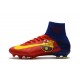 2017 Chaussures de Football Nike Mercurial Superfly V FG - Barcelona FC Bleu Rouge Jaune