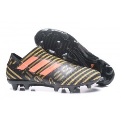 Chaussures de Football pour Hommes Adidas Nemeziz 17+ 360 Agility FG Noir Rouge Tactile Gold Metallic