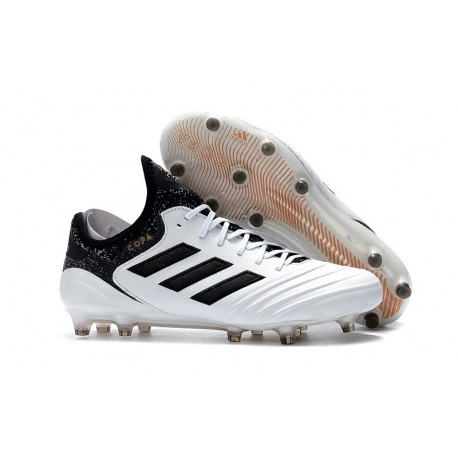 Chaussures de Football Pas Cher - Adidas Copa 18.1 FG Blanc Noir Tactile Gold Metallic