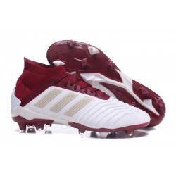 Chaussures de Football Pour Hommes - adidas Predator 18.1 FG Blanc Rouge