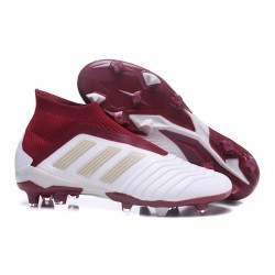 Chaussures de Football 2018 - adidas Predator 18+ FG Blanc Rouge