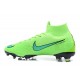 Chaussures football Nike Mercurial Superfly VI 360 Elite FG pour Hommes Vert Noir