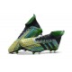 Chaussures Football Homme - Adidas Predator 18.1 FG Vert Noir Jaune