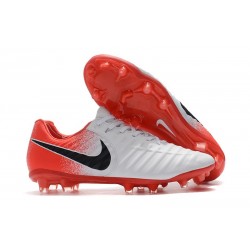 Nouveau Chaussures de Football - Nike Tiempo Legend VII FG Blanc Rouge Noir