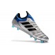 Chaussures de Football Pas Cher - Adidas Copa 18.1 FG Argent Métallique Noir Bleu