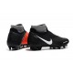 Nouvelles Chaussures de Football Nike Phantom VSN Elite DF FG Noir Rouge Blanc